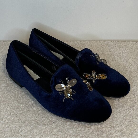 Vintage Havana Shoes - Vintage Havana | Sue Velvet Flats | Blue